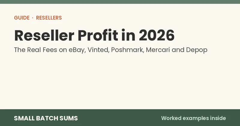 Reseller Profit in 2026: The Real Fees on eBay, Vinted, Poshmark, Mercari and Depop