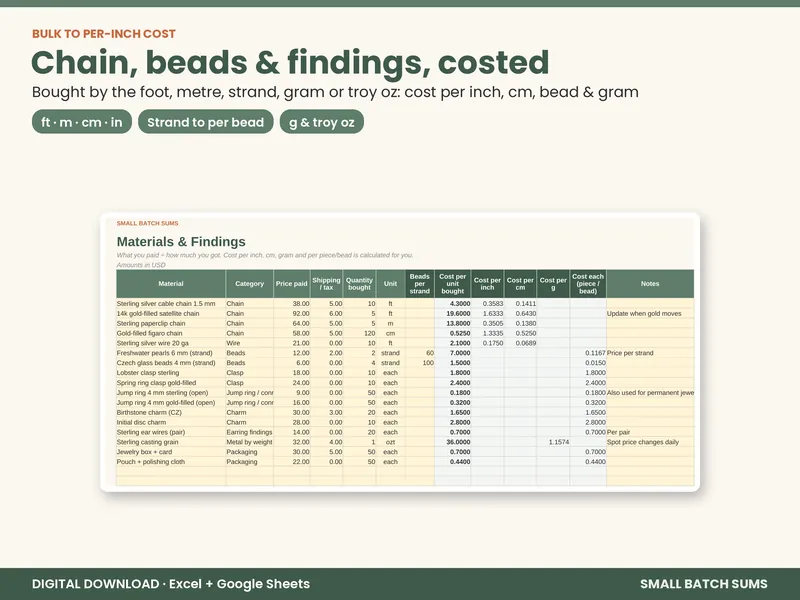 Jewelry + Permanent Jewelry Pricing Calculator screenshot 4